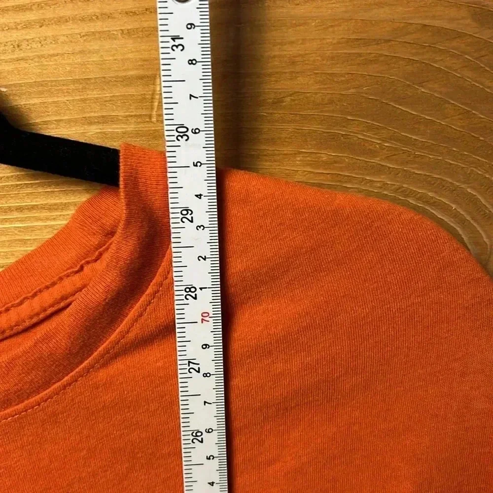 The north face men’s long sleeved orange shirt‎ Lg back print casual streetwear